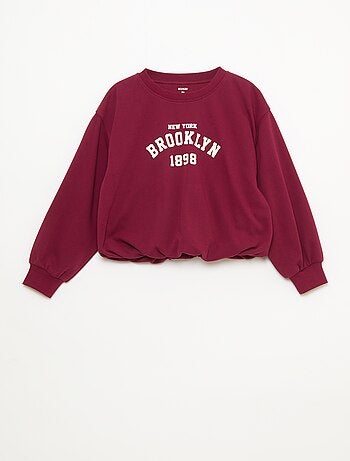 Sweat em moletom leve com inscrição na frente