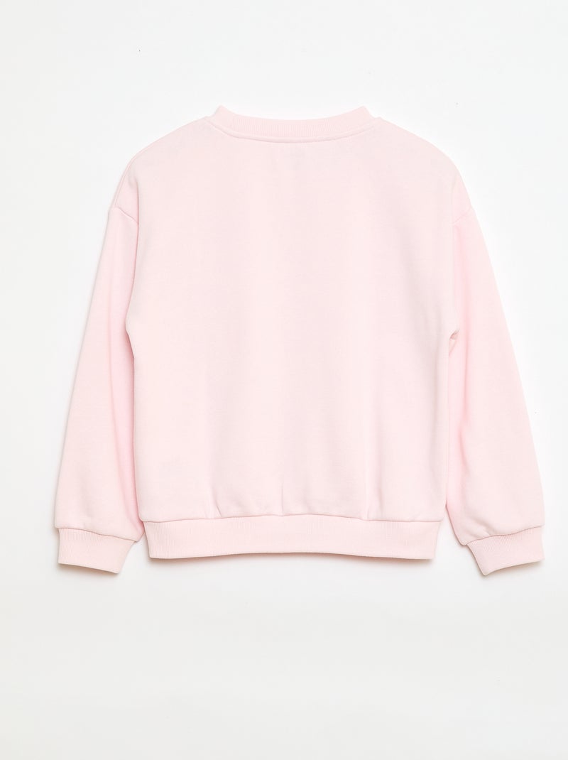 Sweat em moletom leve Rosa - Kiabi