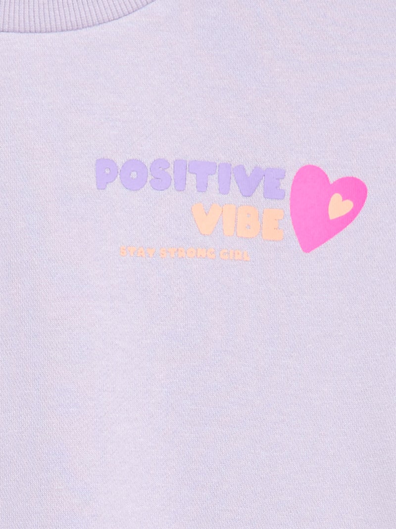 Sweat em moletom leve Violeta - Kiabi
