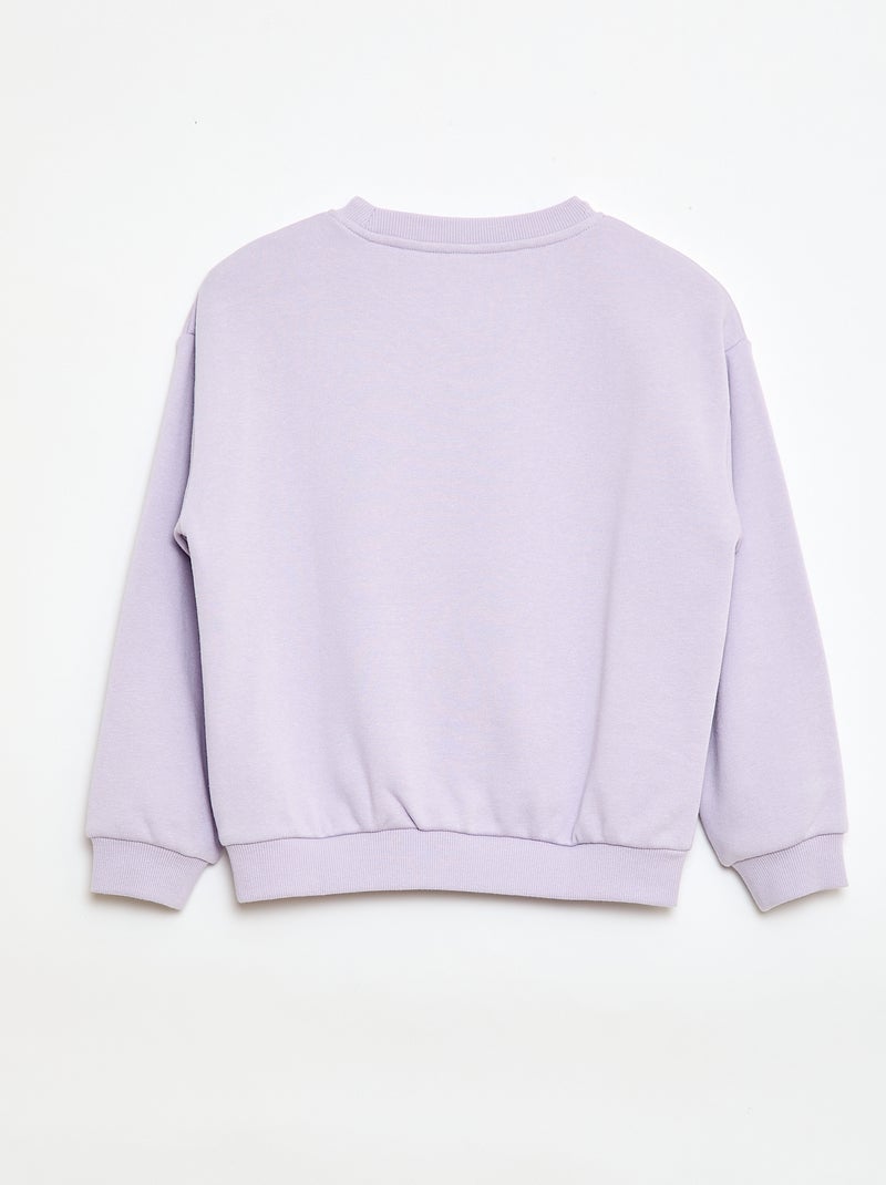 Sweat em moletom leve Violeta - Kiabi