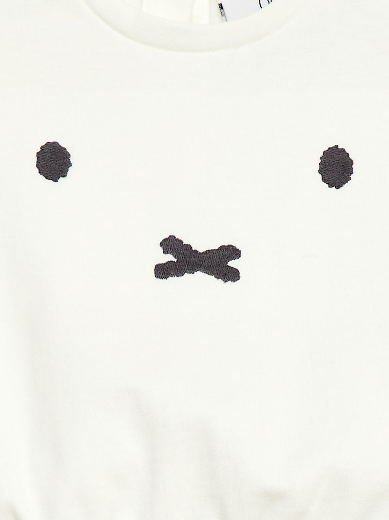Sweat em moletom 'Miffy' Branco - Kiabi