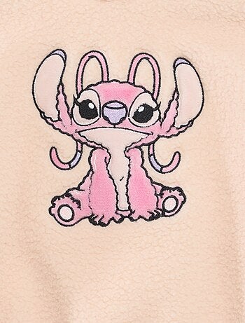 Sweat em polar 'Stitch' com capuz com orelhas