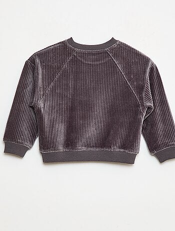 Sweat em veludo cotelê