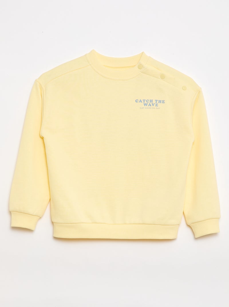 Sweat estampado - Coleção fácil de vestir Amarelo - Kiabi
