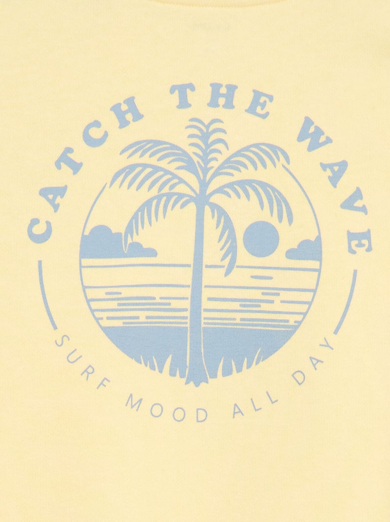 Sweat estampado - Coleção fácil de vestir Amarelo - Kiabi
