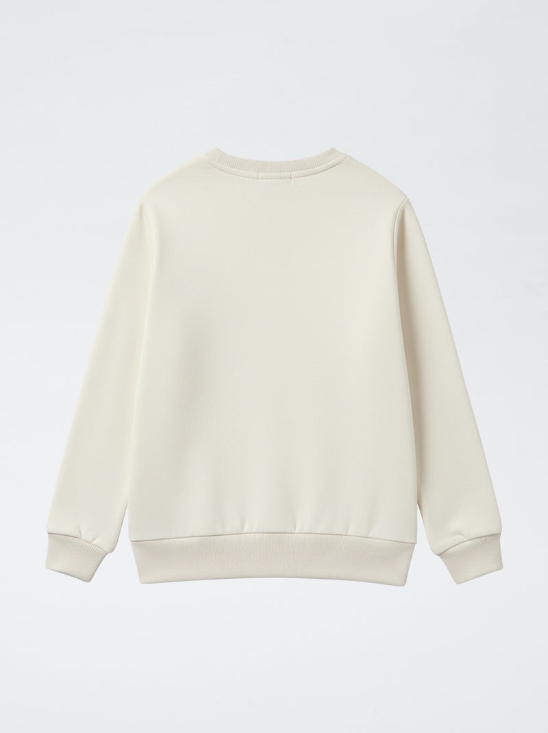 Sweat estampado 'Bluey' em french terry algodão liso Branco - Kiabi