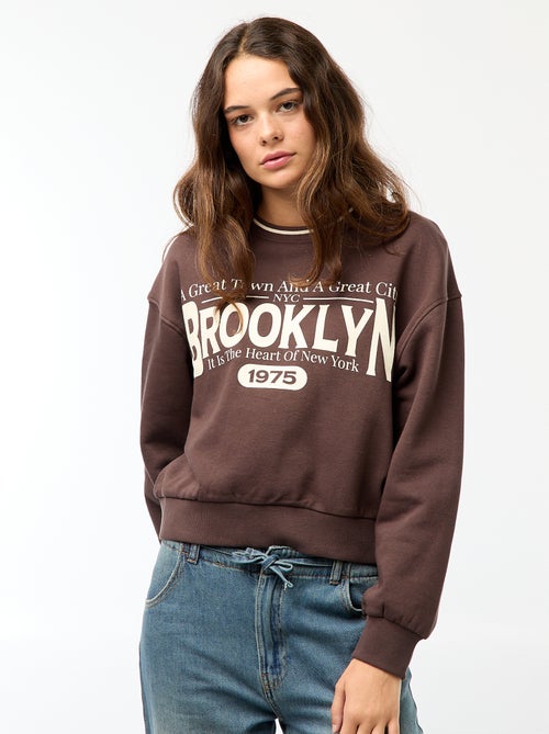 Sweat estampado 'Brooklin' - Kiabi