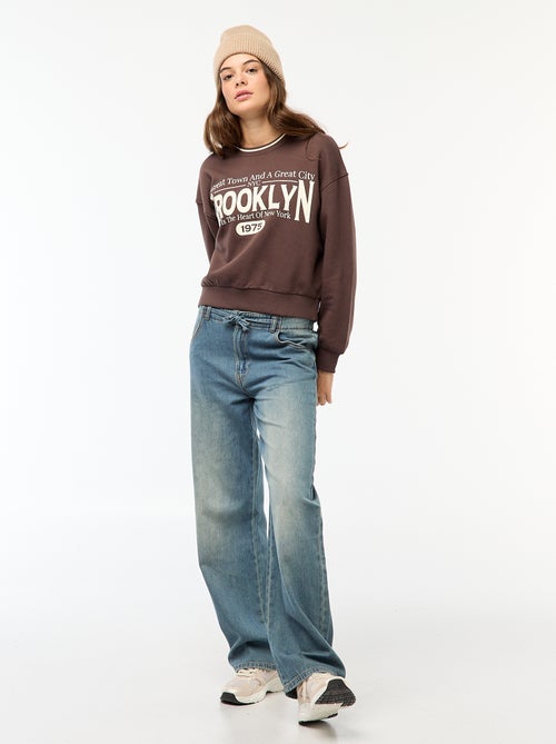 Sweat estampado 'Brooklin' - Kiabi