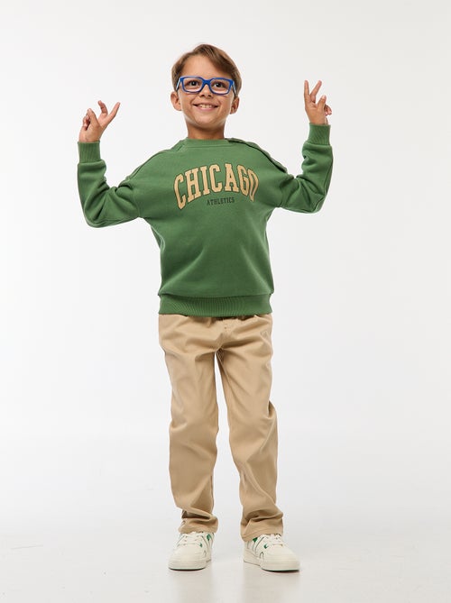 Sweat estampado com fechos de pressão magnéticos - So Easy - Kiabi