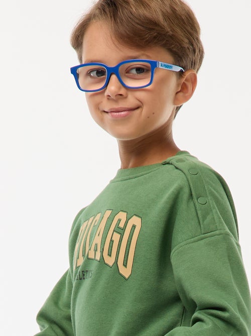 Sweat estampado com fechos de pressão magnéticos - So Easy - Kiabi