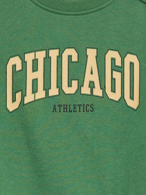 Sweat estampado com fechos de pressão magnéticos - So Easy - Kiabi