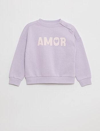 Sweat estampado com fechos de pressão magnéticos no ombro - So Easy