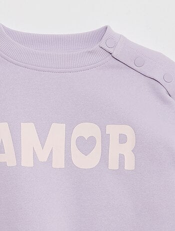 Sweat estampado com fechos de pressão magnéticos no ombro - So Easy