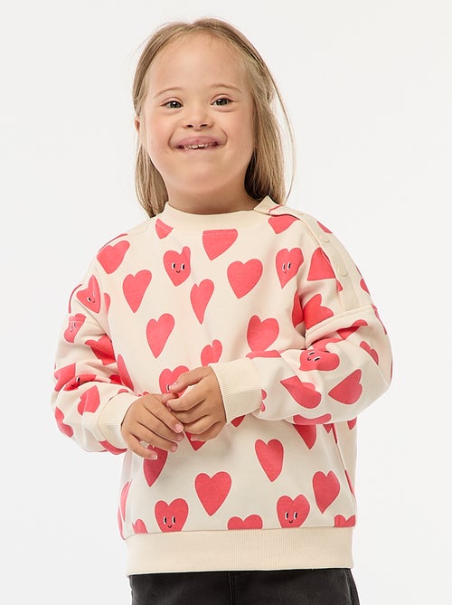 Sweat estampado com molas de pressão magnéticas no ombro - So Easy - Kiabi