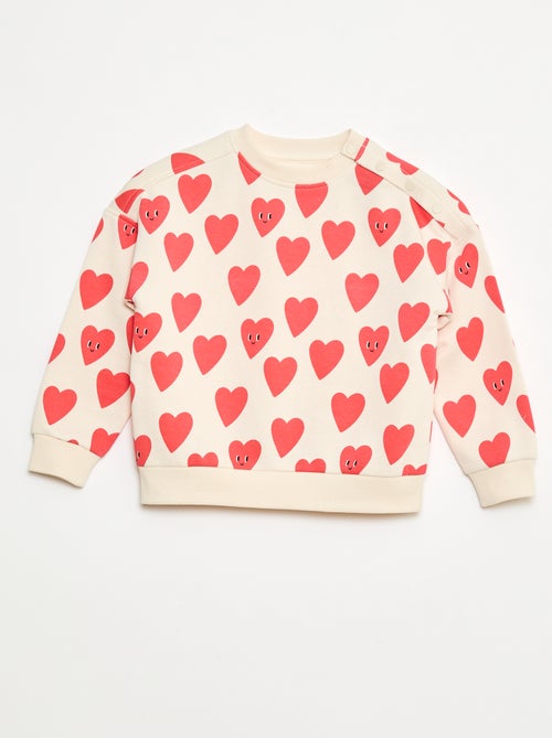 Sweat estampado com molas de pressão magnéticas no ombro - So Easy - Kiabi