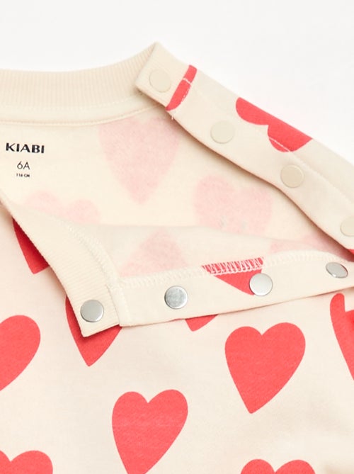 Sweat estampado com molas de pressão magnéticas no ombro - So Easy - Kiabi