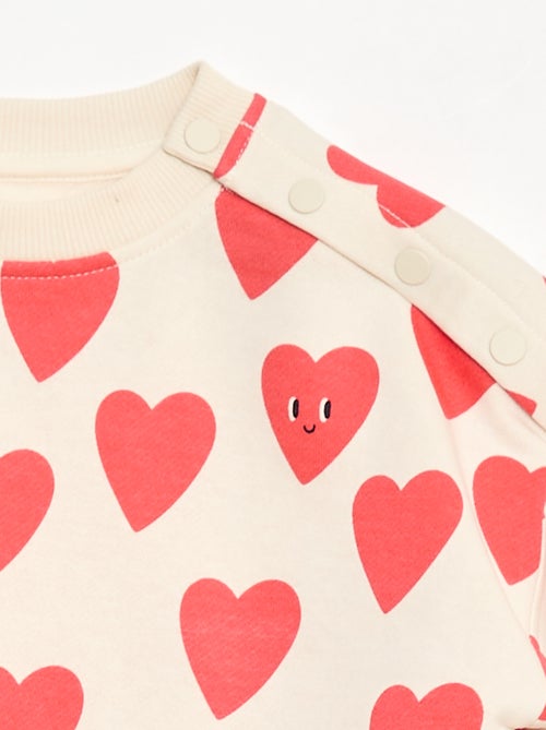 Sweat estampado com molas de pressão magnéticas no ombro - So Easy - Kiabi