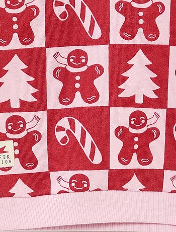 Sweat estampado de Natal em jersey de algodão