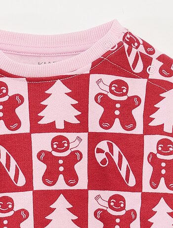 Sweat estampado de Natal em jersey de algodão