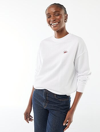 Sweat estampado 'Disney' 'Mickey e Minnie' em algodão liso