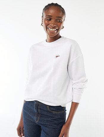 Sweat estampado "Disney" "Mickey e Minnie" em algodão liso