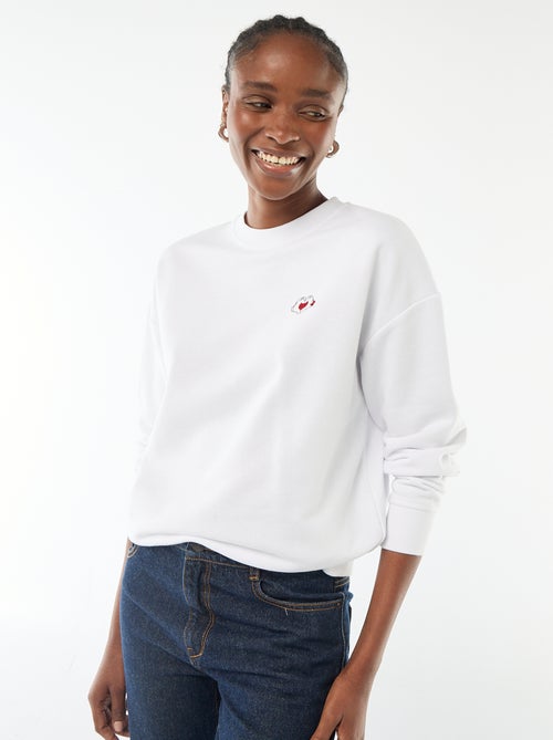 Sweat estampado "Disney" "Mickey e Minnie" em algodão liso - Kiabi