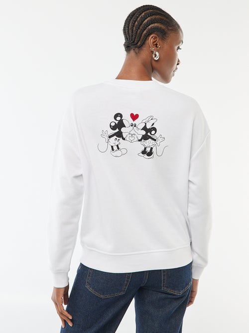 Sweat estampado "Disney" "Mickey e Minnie" em algodão liso - Kiabi
