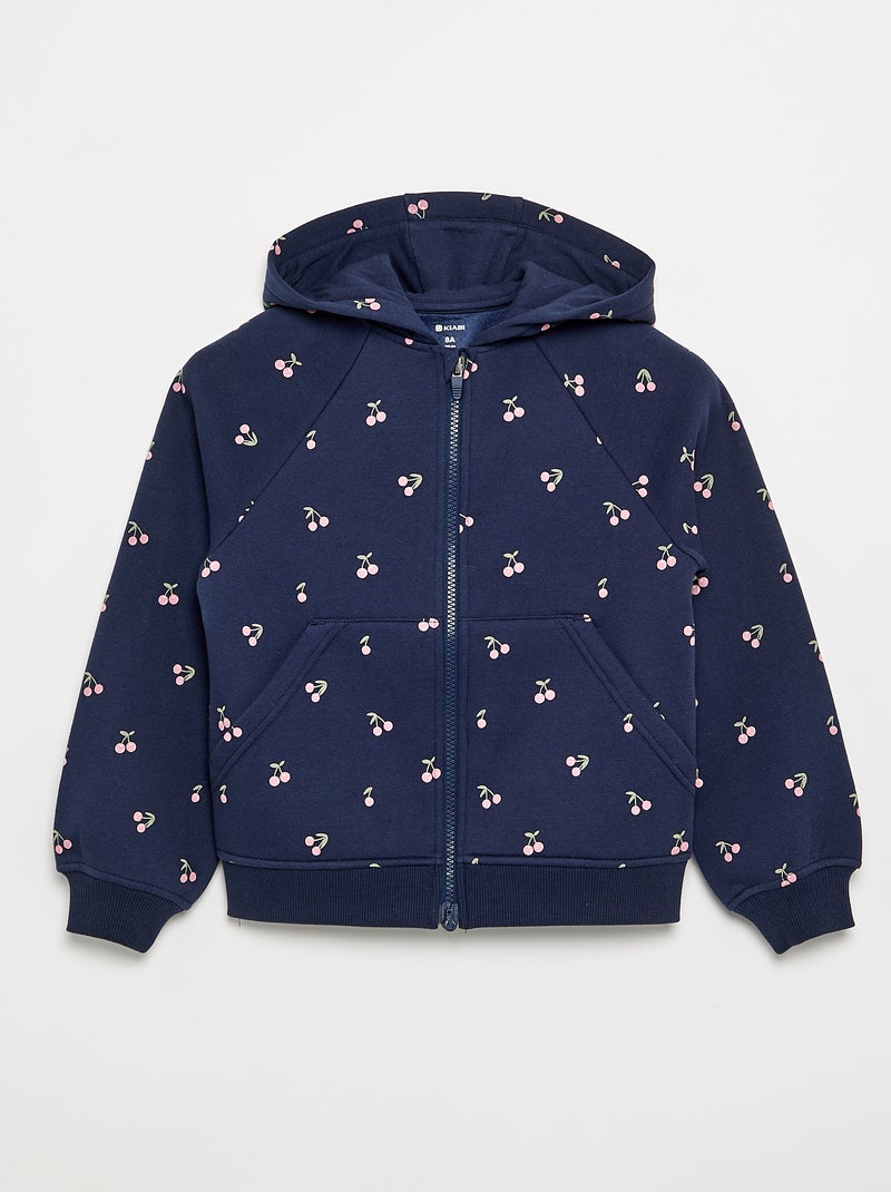 Sweat estampado em moletão - coleção fácil de vestir Azul - Kiabi