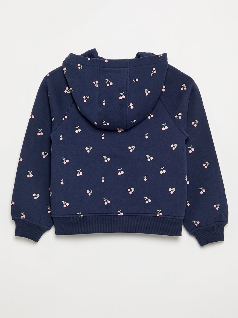 Sweat estampado em moletão - coleção fácil de vestir Azul - Kiabi