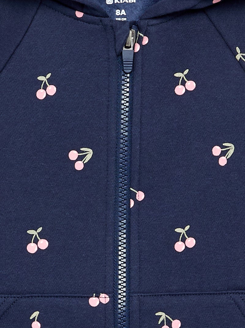 Sweat estampado em moletão - coleção fácil de vestir Azul - Kiabi