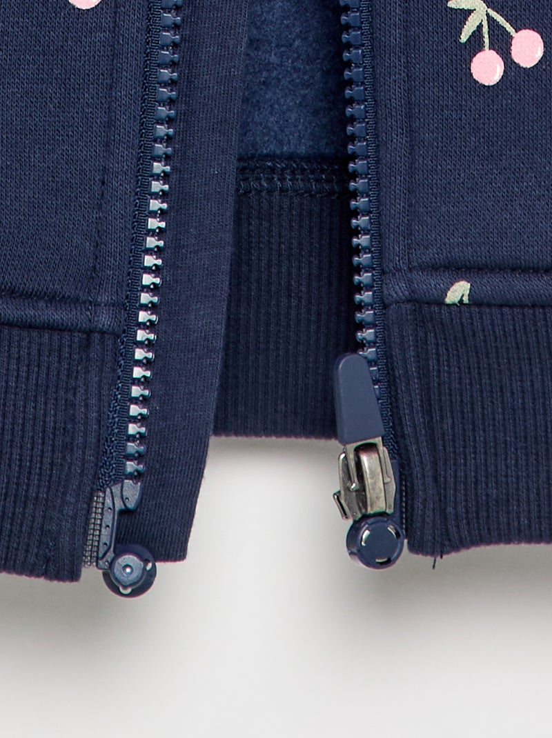 Sweat estampado em moletão - coleção fácil de vestir Azul - Kiabi