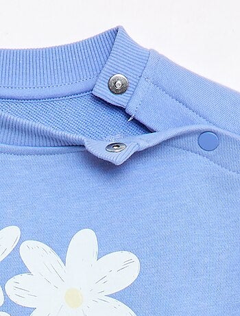 Sweat estampado em moletão leve - Coleção fácil de vestir