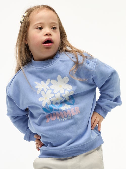 Sweat estampado em moletão leve - Coleção fácil de vestir - Kiabi