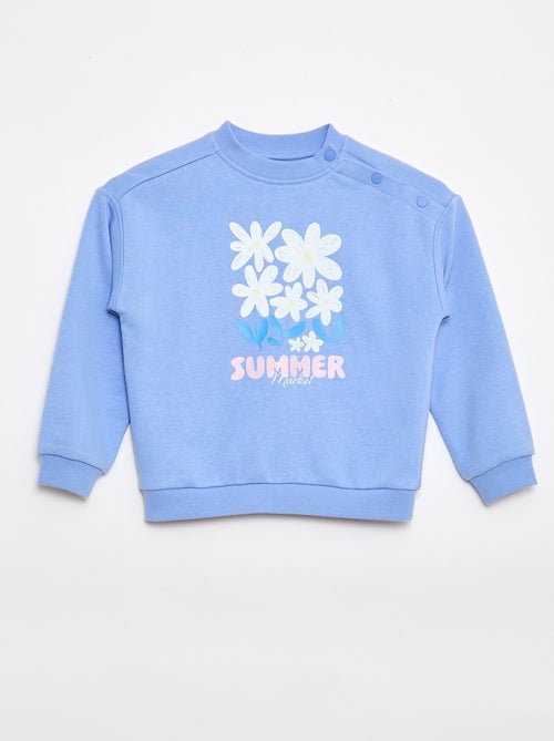 Sweat estampado em moletão leve - Coleção fácil de vestir - Kiabi