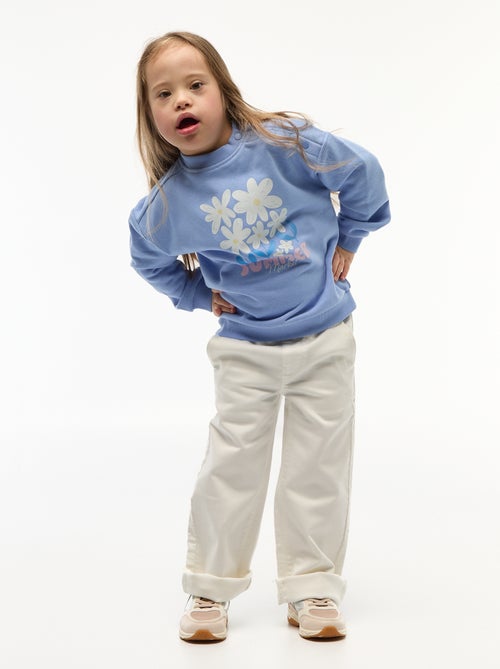 Sweat estampado em moletão leve - Coleção fácil de vestir - Kiabi