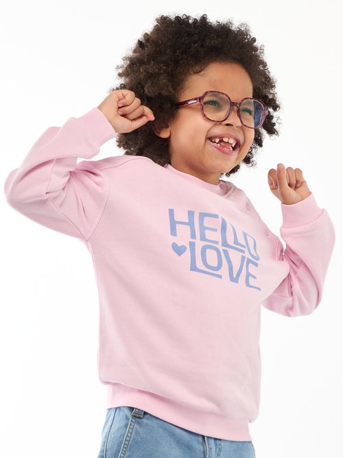 Sweat estampado em moletão leve - Coleção fácil de vestir - Kiabi