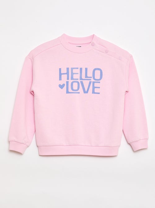 Sweat estampado em moletão leve - Coleção fácil de vestir - Kiabi