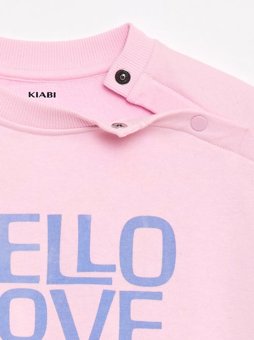 Sweat estampado em moletão leve - Coleção fácil de vestir - Kiabi