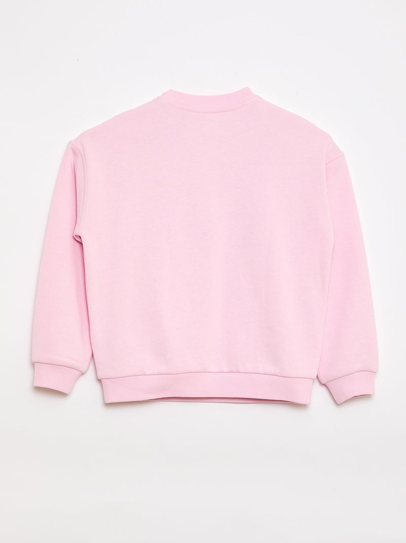 Sweat estampado em moletão leve - Coleção fácil de vestir Rosa - Kiabi