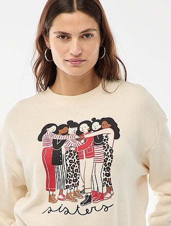 Sweat estampado em moletom leve 'Agathe Sorlet x Kiabi'