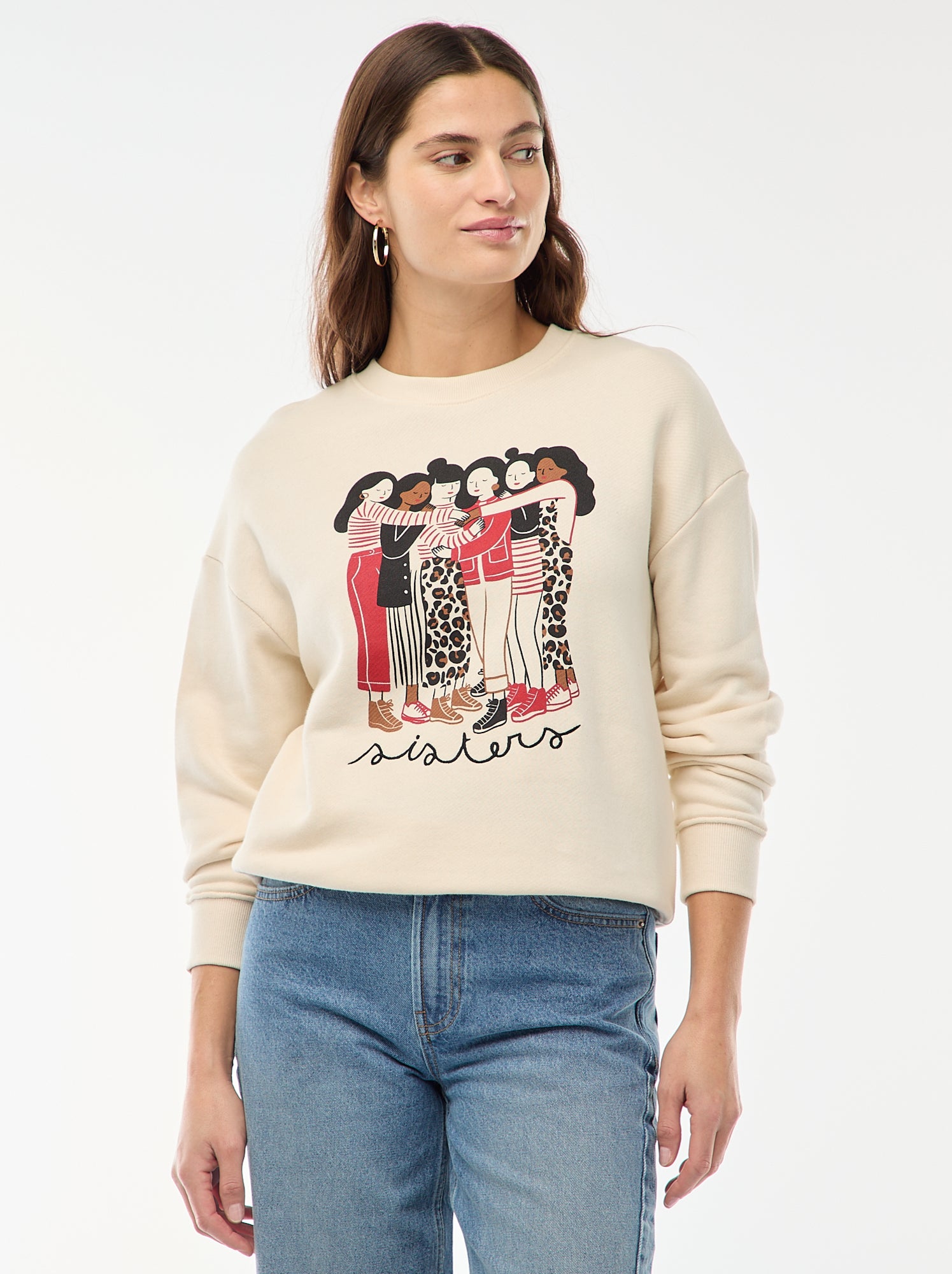 Sweat estampado em moletom leve 'Agathe Sorlet x Kiabi'