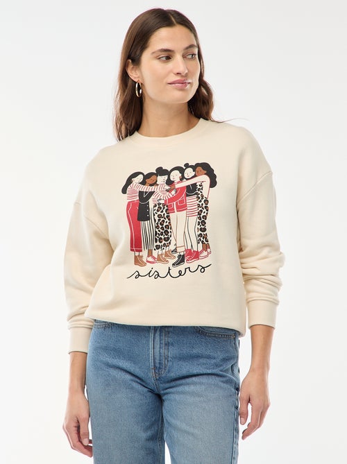 Sweat estampado em moletom leve 'Agathe Sorlet x Kiabi' - Kiabi