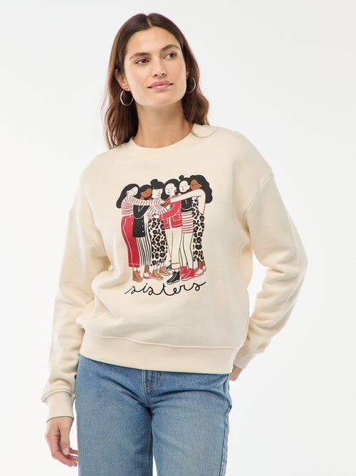 Sweat estampado em moletom leve 'Agathe Sorlet x Kiabi' - Kiabi