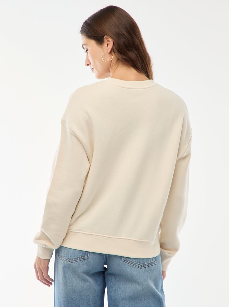 Sweat estampado em moletom leve 'Agathe Sorlet x Kiabi' Branco - Kiabi