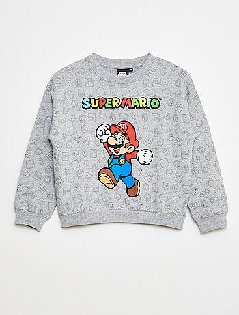 Sweat estampado 'Fashion UK' 'Mario' em algodão