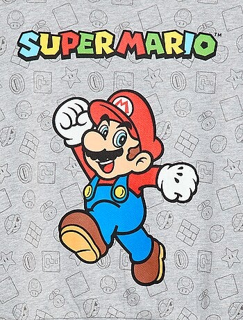 Sweat estampado 'Fashion UK' 'Mario' em algodão