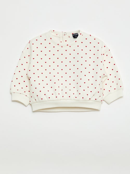 Sweat estampado gola redonda - Kiabi