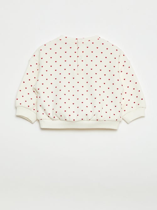 Sweat estampado gola redonda - Kiabi