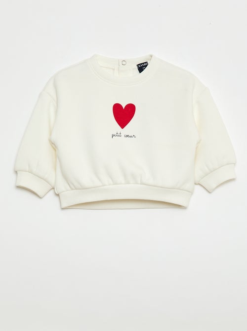 Sweat estampado gola redonda - Kiabi