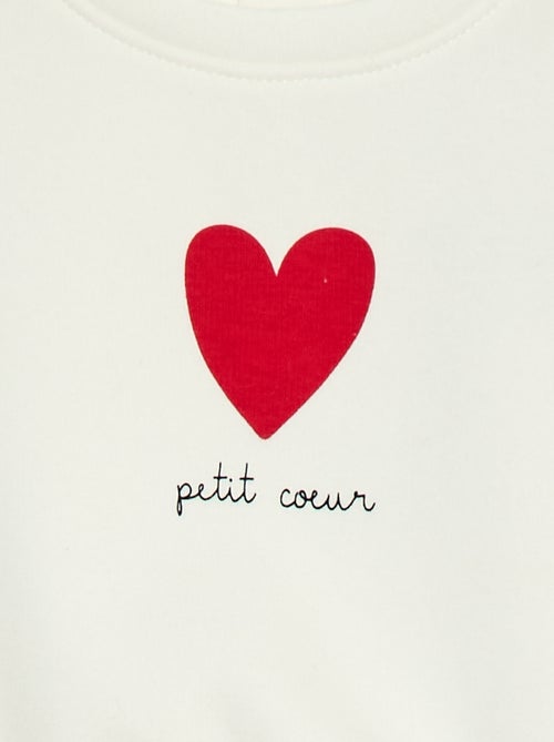 Sweat estampado gola redonda - Kiabi